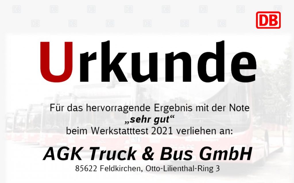 Urkunde DB Regio Bus
